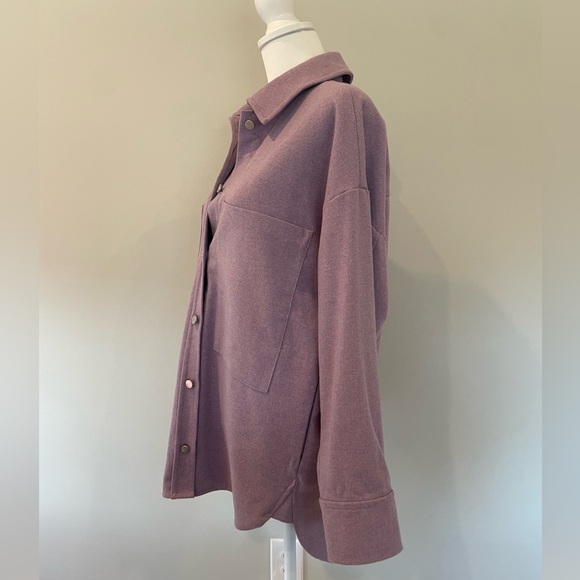 Lavender ZARA Shacket - Metal Buttons - Picture 9 of 9
